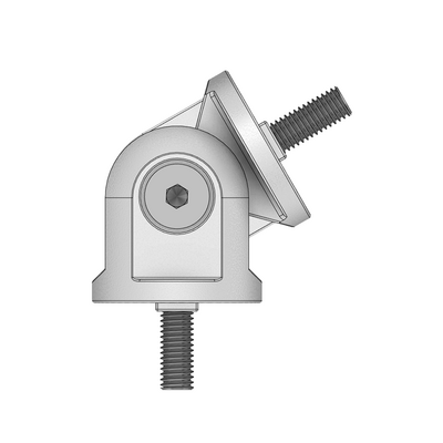 43-2FF-1 ALUMINUM PROFILE STAIR PART<br>FLAT TO FLAT PIVOT CONNECTION FOR 40MM ROUND RAIL